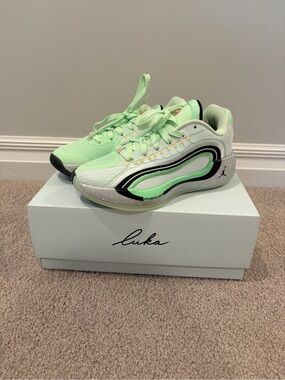 Jordan Luka Mint and Neon Green and Black Kids Basketball Shoes